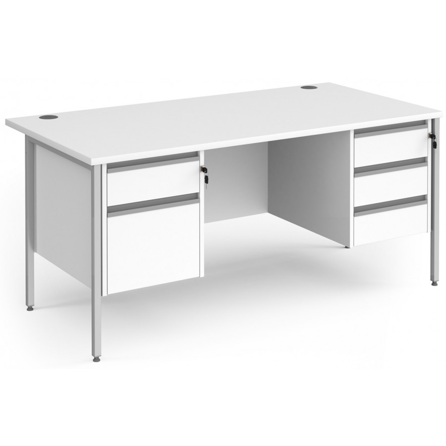 Harlow Straight Desk with 2 and 3 Drawer Pedestals